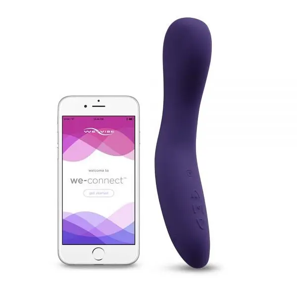Лубрикант We-Vibe Rave + 50 мл - анатомічний вібратор для точки G, 19, 3х3,4 см фіолетовий - фото 2