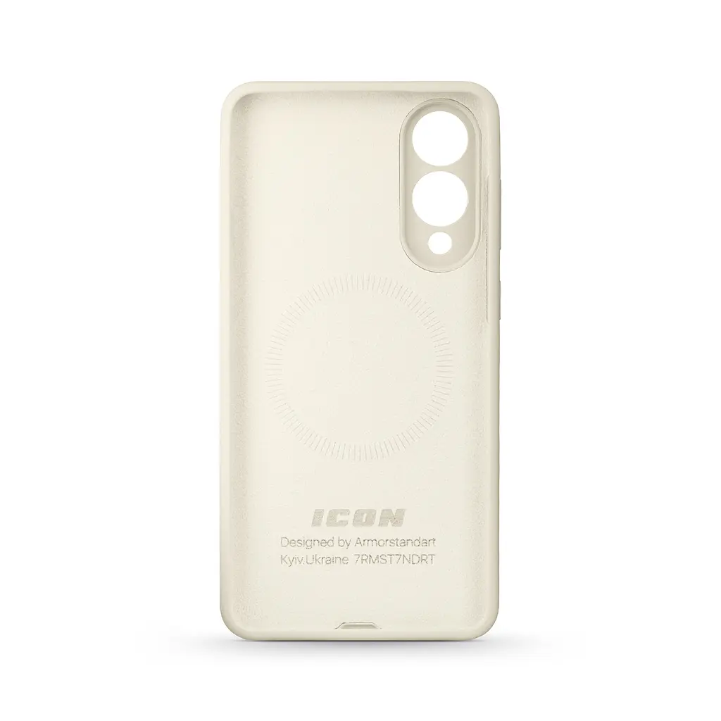 Силиконовый чехол с MagSafe для Samsung Galaxy S25 Edge 5G, ICON2 MagCase, бежевый, противоударный, панель с мягкой подкладкой, защита всего корпуса, поддержка беспроводной зарядки, совместим с защитными стеклами и пленками, ArmorStandart (ARM88092) - фото 2