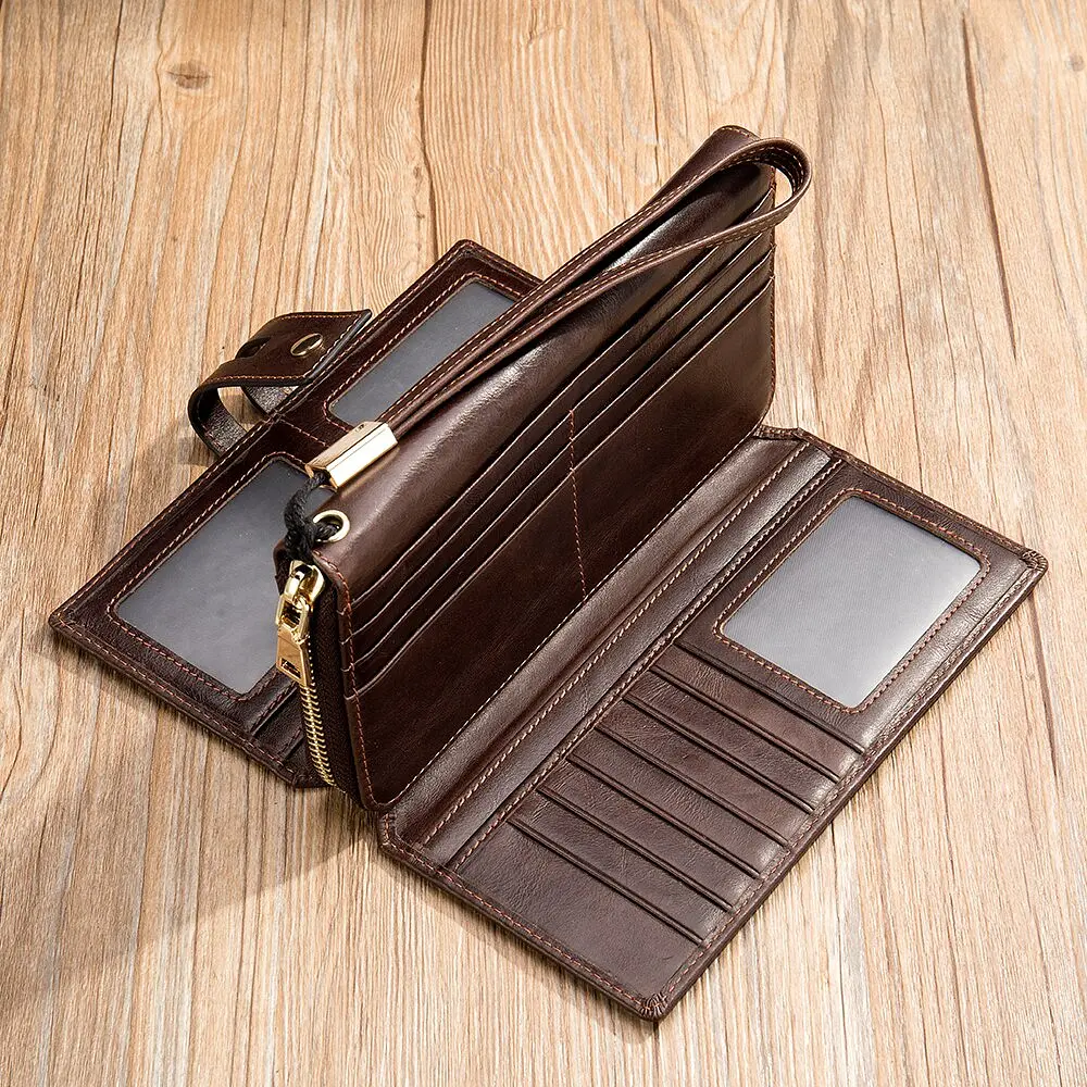 Кожаный клатч мужской Vintage 19,5х10х3,5 см sum0012745 - фото 4