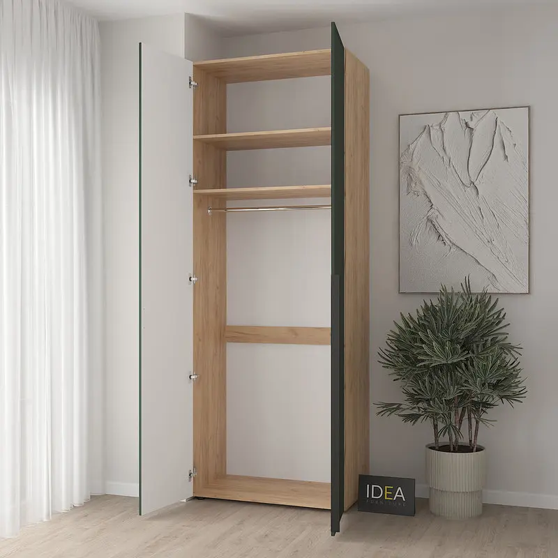 Шафа для одягу з однією штангою С-8.1 Дуб крафт/Камуфляж Idea - фото 2
