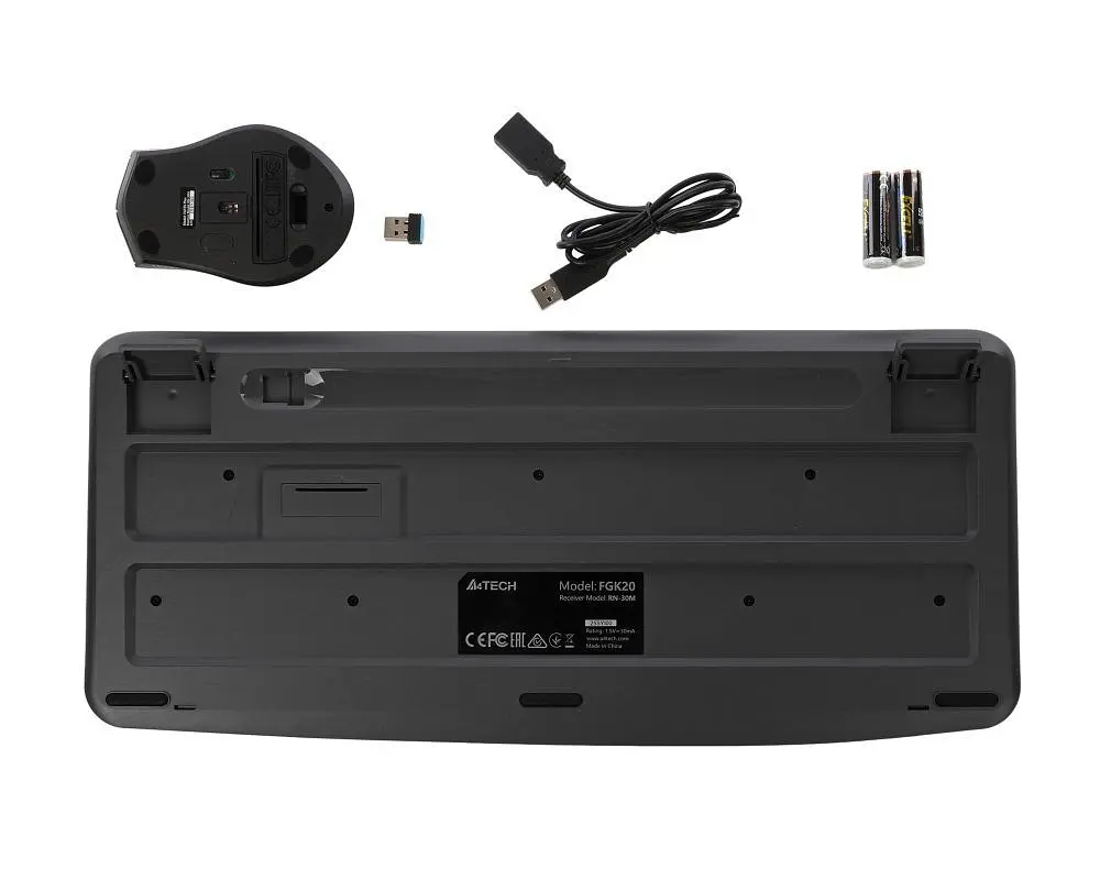 Комплект (клавиатура, мышь) беспроводной A4Tech Fstyler FG2500S Plus Grey (FG2500S Plus (Grey)) - фото 4