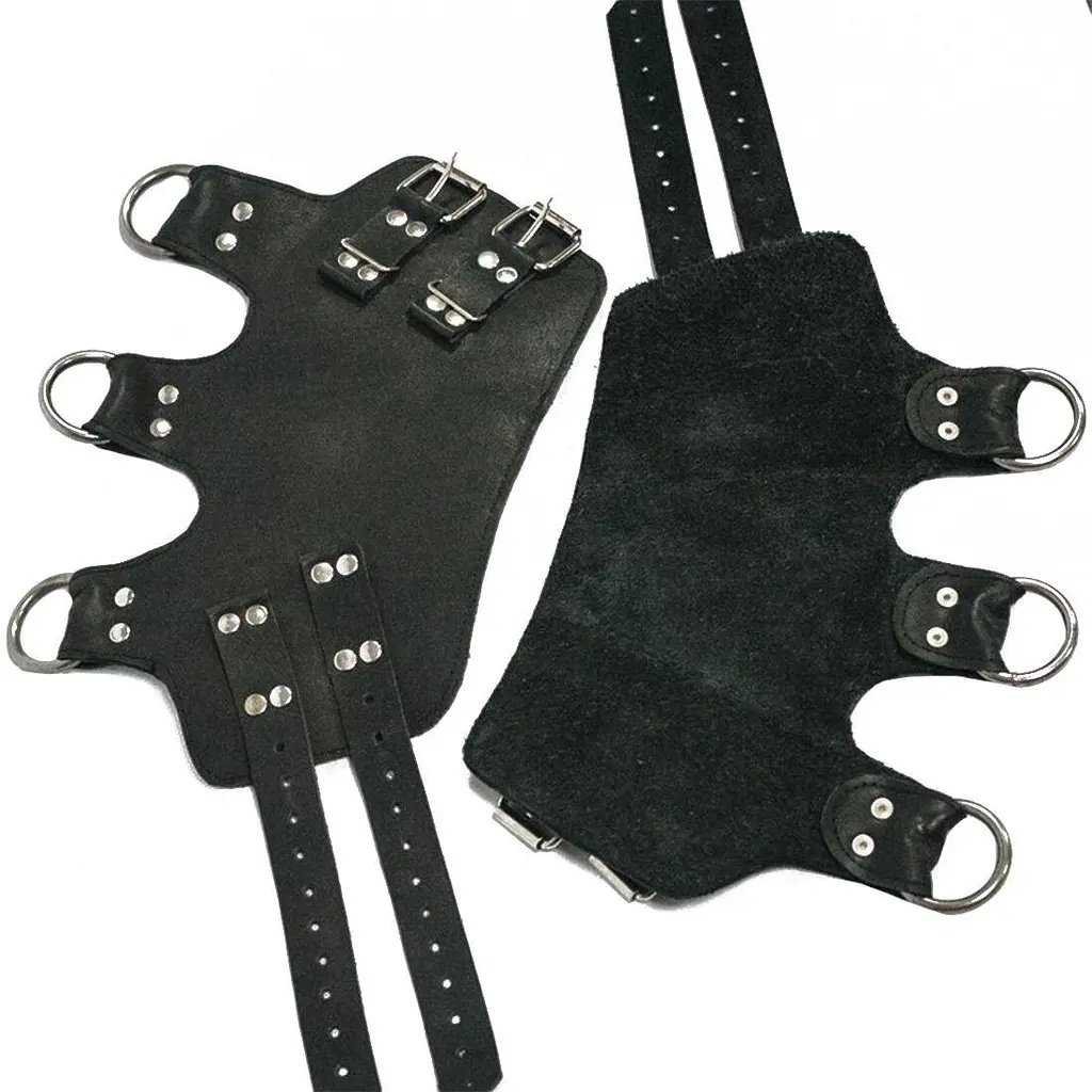 Поножи манжеты для подвеса за ноги Art of Sex Leg Cuffs For Suspension из натуральной кожи черные - фото 3