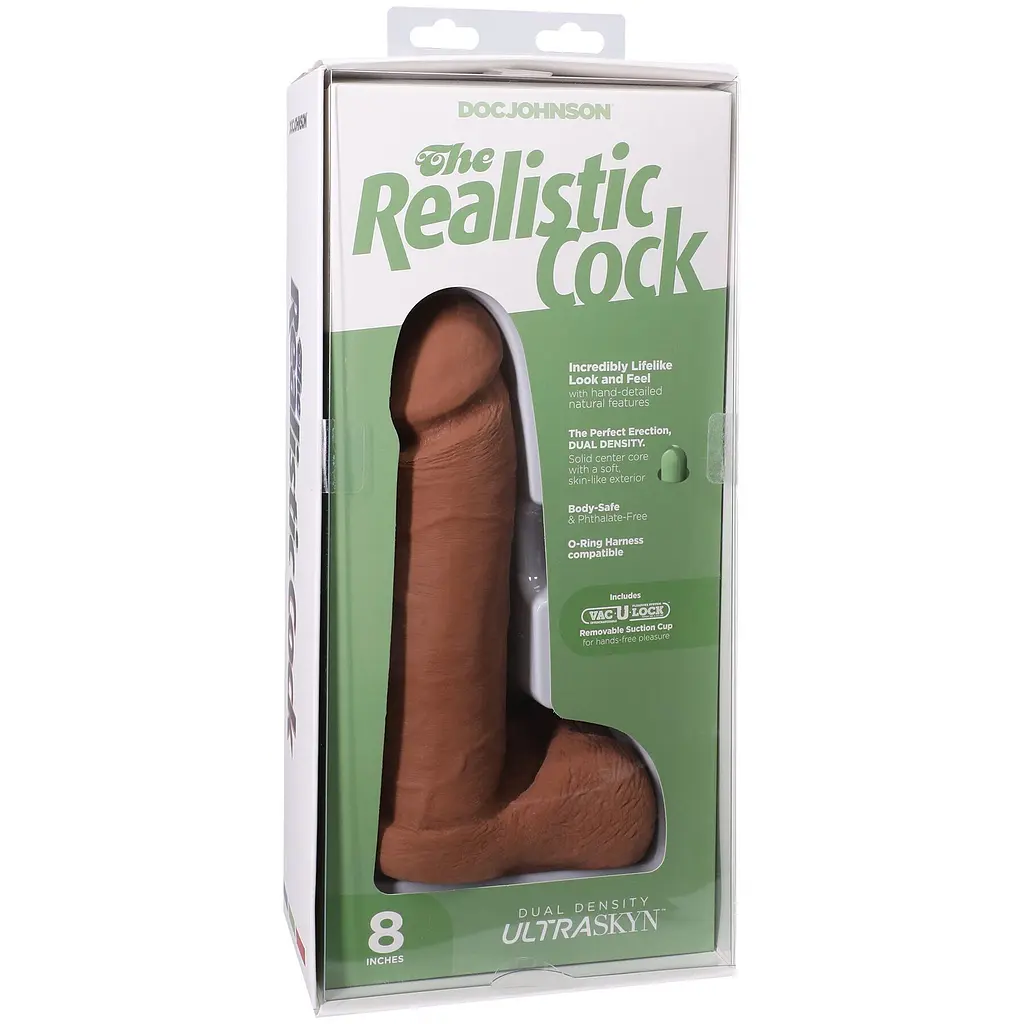 Фалоімітатор Doc Johnson The Realistic Cock ULTRASKYN 8 Inch, 21 см - фото 8