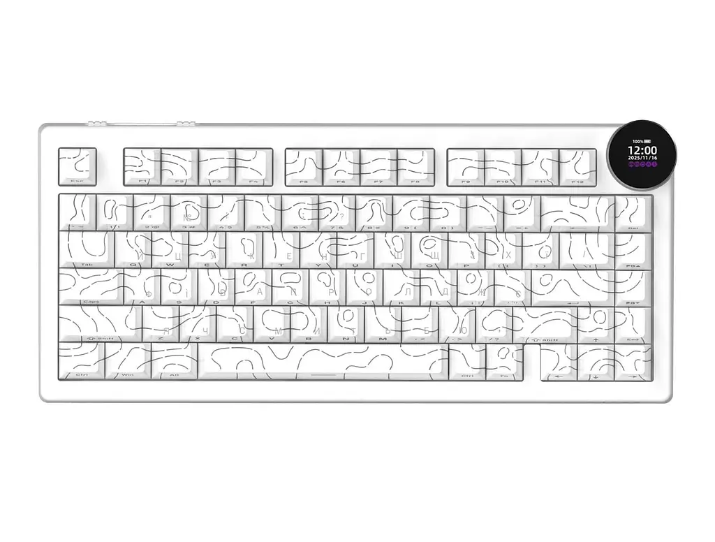 Клавіатура Ajazz AK820 V2 White Peach Switch (AK820-V2-WP-S-W) - фото 2