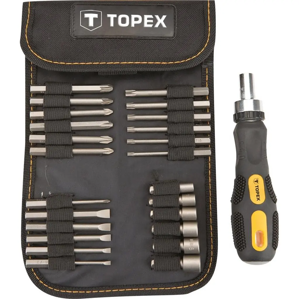 Набір біт Topex із тримачем 26 шт. (39D352)