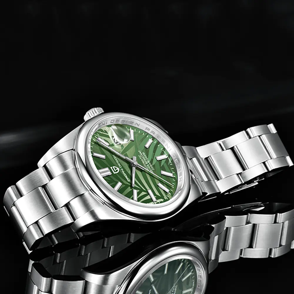 Наручний годинник чоловічий PD-1715 Silver-Green Pagani Design acs0031116 - фото 4