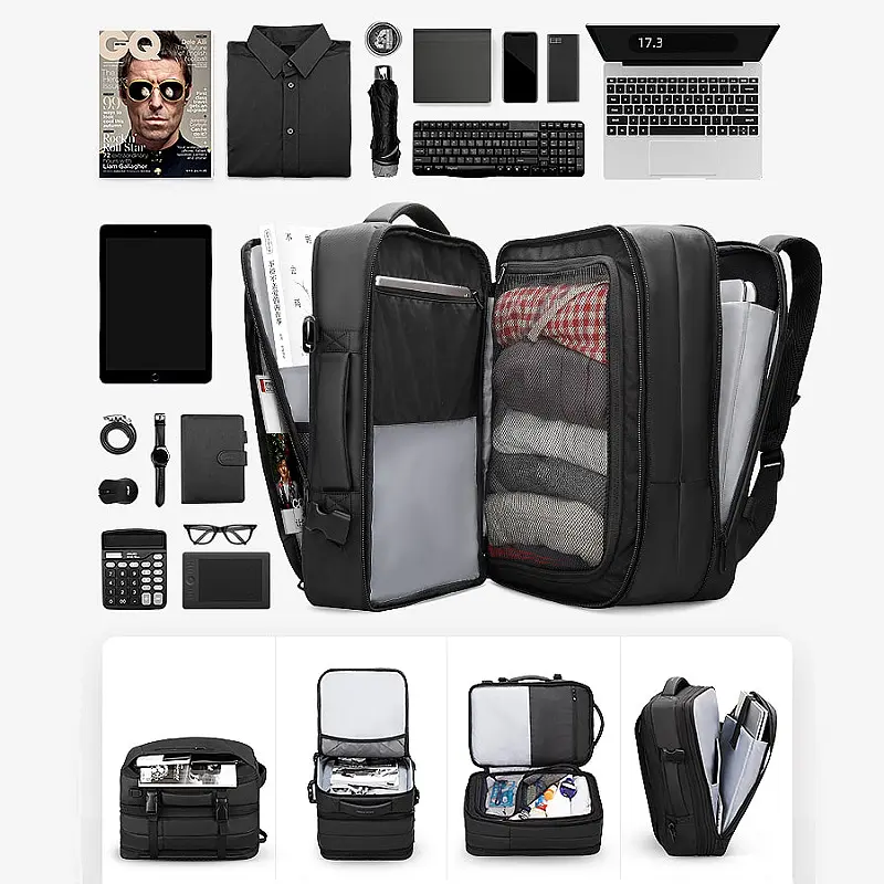 Рюкзак Mark Ryden MR9299KR Big Size з можливістю розширення Чорний - фото 5