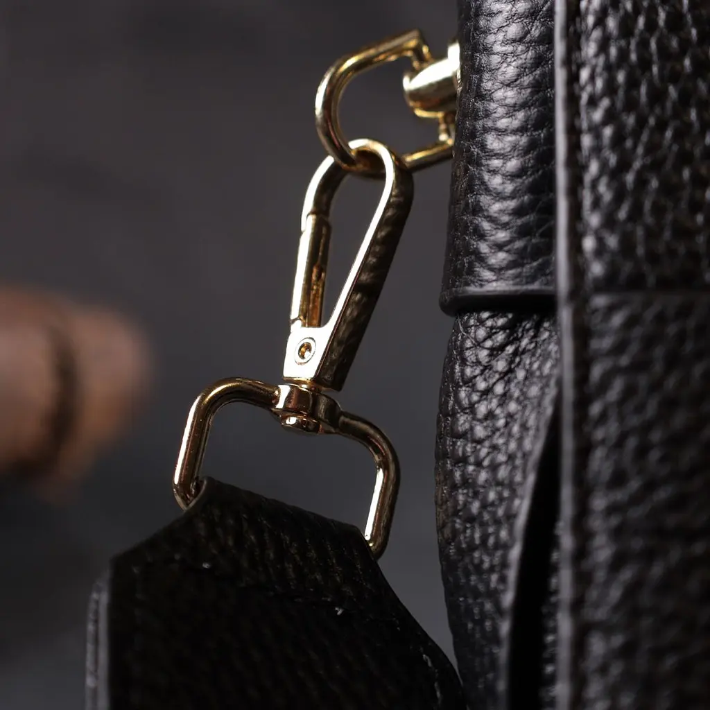 Класична вечірня сумка для жінок з палітурками з натуральної шкіри Vintage 22313 чорна - фото 9