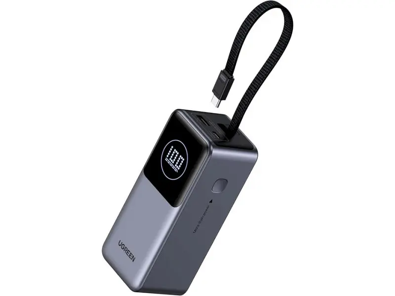 Зовнішній акумулятор (Power Bank) UGREEN PB723 Nexode 20000mAh 130W with Built-in USB-C (55365)
