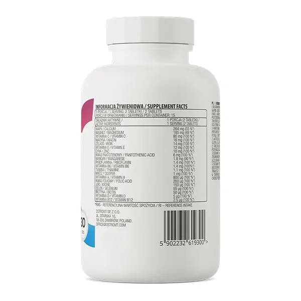 Вітаміни та мінерали OstroVit 100% Vit & Min, 30 таблеток - фото 2