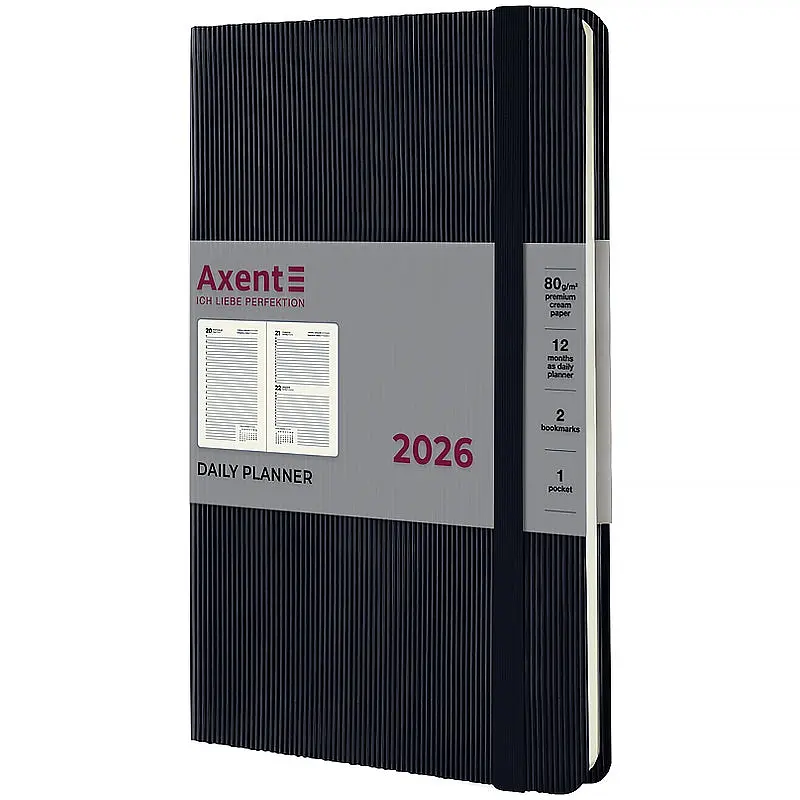 Дневник Axent Partner Lines 2026 черный 145 x 210 мм (8815-26-01-A) - фото 2