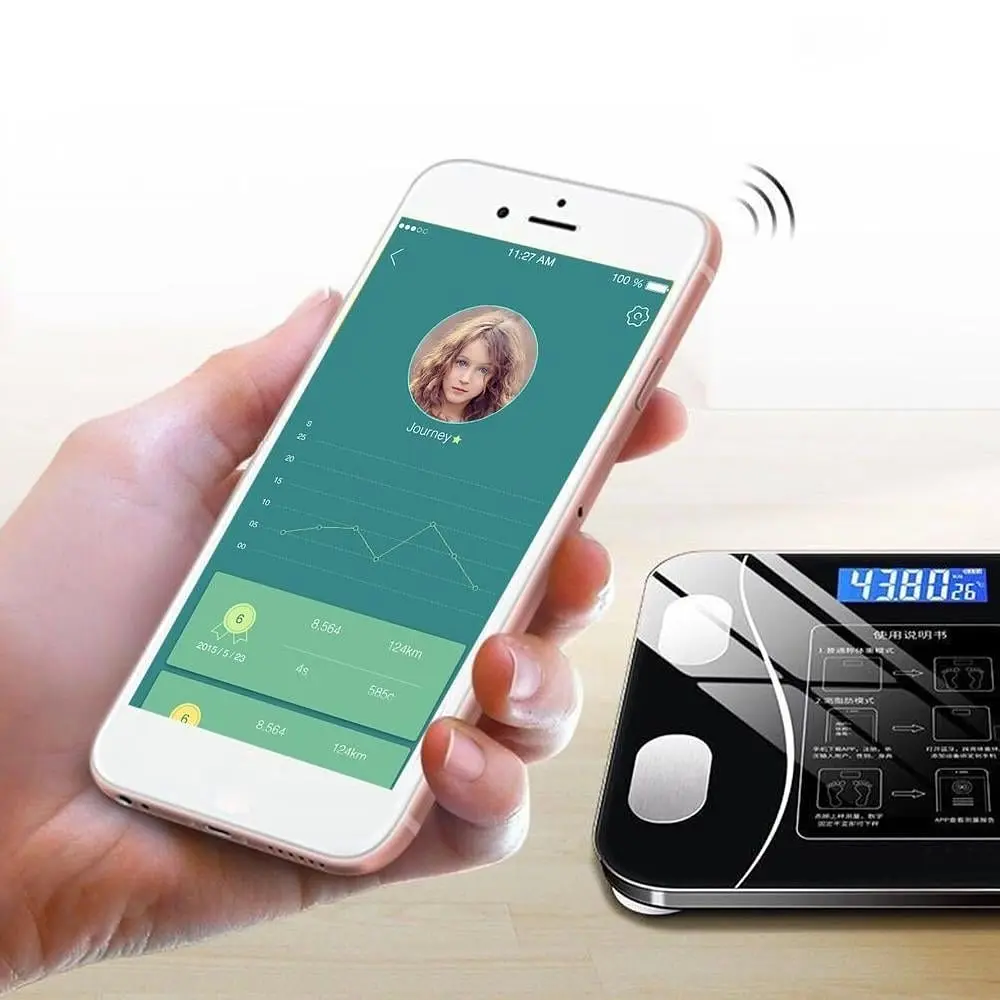 Розумні підлогові фітнес ваги з Bluetooth до 180 кг з додатком для смартфона - фото 7