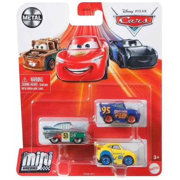 Набір Cars із 3 металевих міні-гонщиків оновлений з мультфільму Тачки в асортименті (GKG01) - фото 5