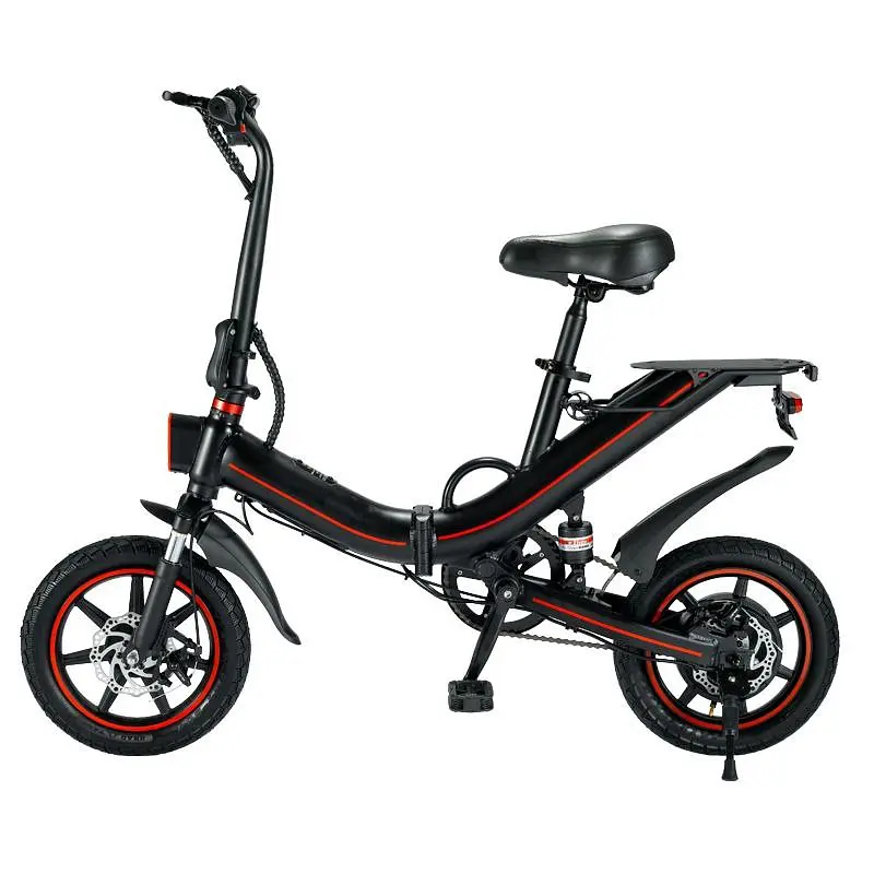 Складаний міський електровелосипед OUXI V5, 400Вт, 14", макс. швидкість 25 км/год, запас ходу 70 км, чорний - фото 2