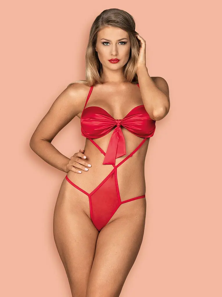 Боді Obsessive Giftella L/XL червоний - фото 3
