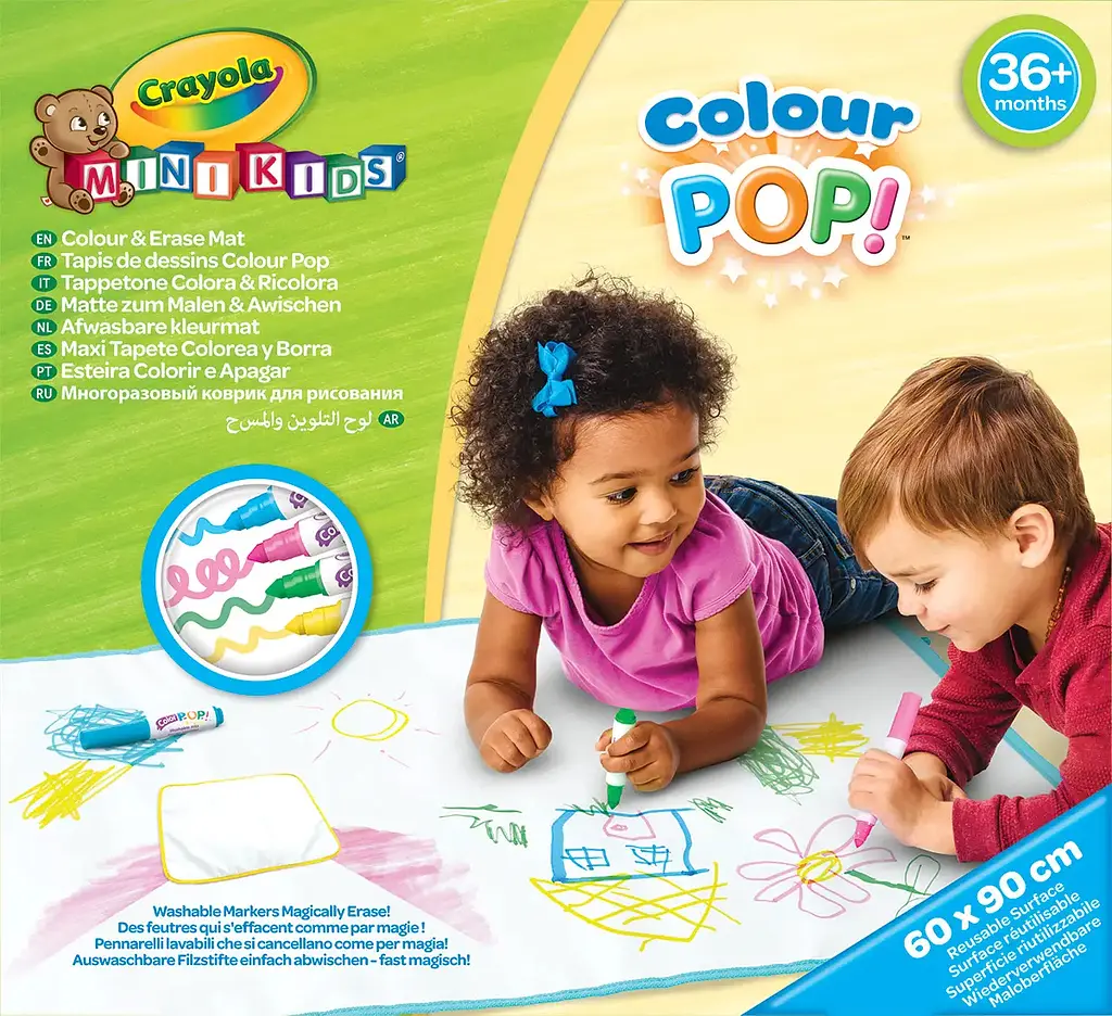 Багаторазовий килимок для малювання Crayola Mini Kids з фломастерами (81-8132) - фото 5