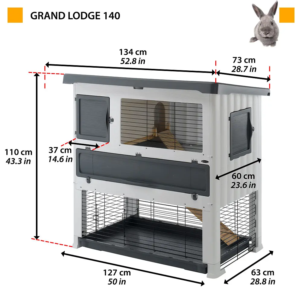 Клітка Ferplast Grand Lodge 140 Plus для кроликів та морських свинок - фото 12