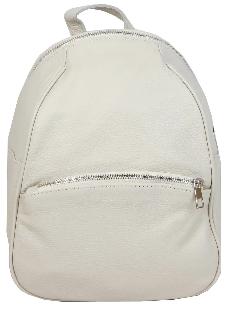 Рюкзак шкіряний жіночий Borsacomoda 814.027 9L Бежевий