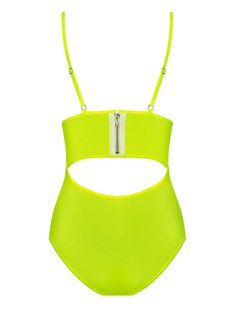 Боді Obsessive Neonia S/M жовтий - фото 6