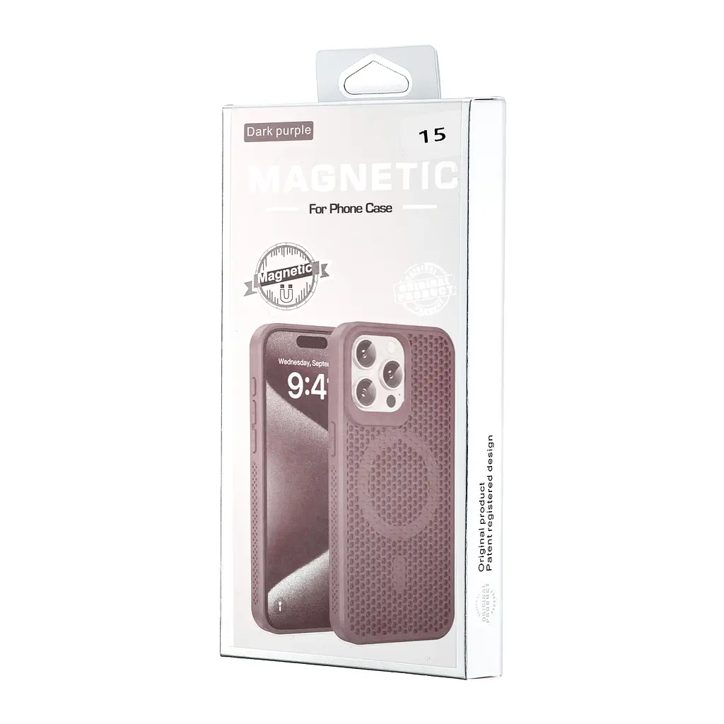 Чохол Silicone Cooling Сase with MagSafe iPhone 15 Purple - фото 2