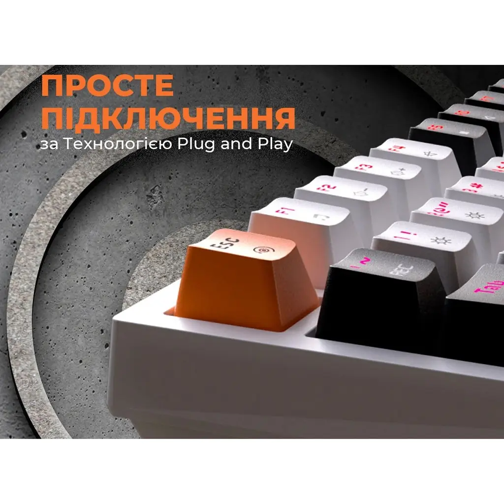 Клавіатура GamePro MK160W Red Switch White [121464] - фото 10