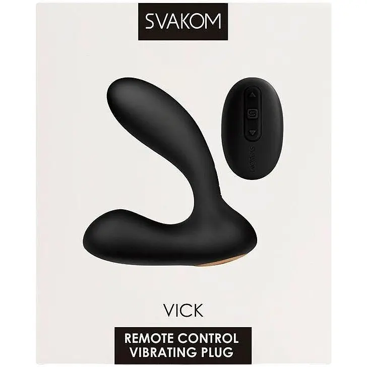 Масажер простати та вібратор точки G Svakom Vick Black з пультом ДК - фото 7