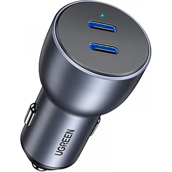 Автомобильное зарядное устройство Ugreen CD213 QC 3.0 Dual USB-C 40W Grey (70594) [99310] - фото 3