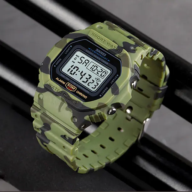 Чоловічий наручний годинник 1628CMGN Camo Green Skmei acs0030667 - фото 4