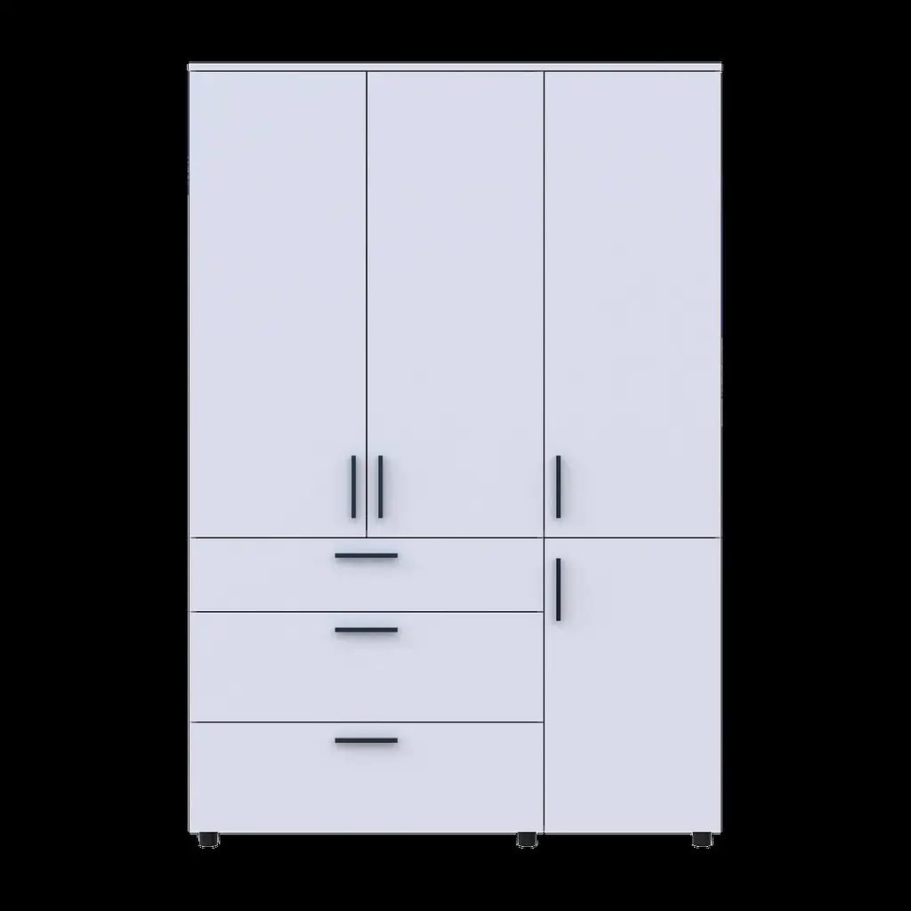 Шафа для одягу Doros Торн Білий 3 ДСП/3Ш (полиці) 135х51.6х200 (44900486) - фото 7