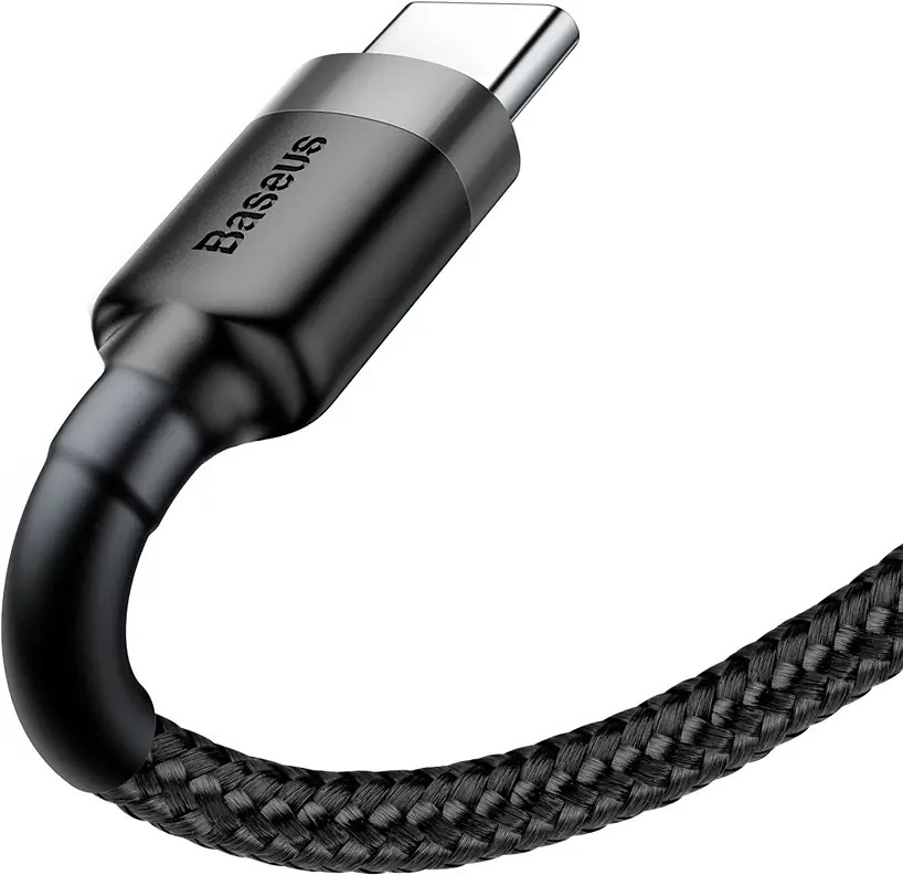Кабель Baseus Cafule USB для Type-C 3A 1m grey black (CATKLF-BG1) - фото 4