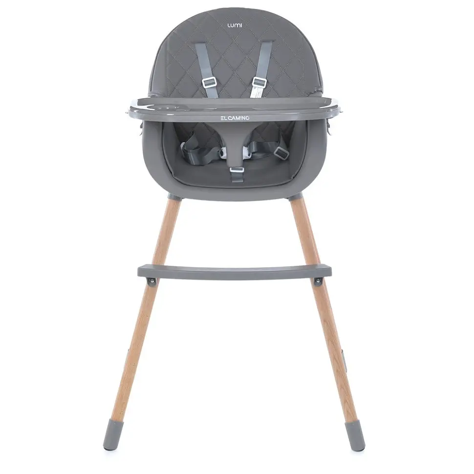 Стільчик для годування LUMI ME 1111 Gray екошкіра - фото 2