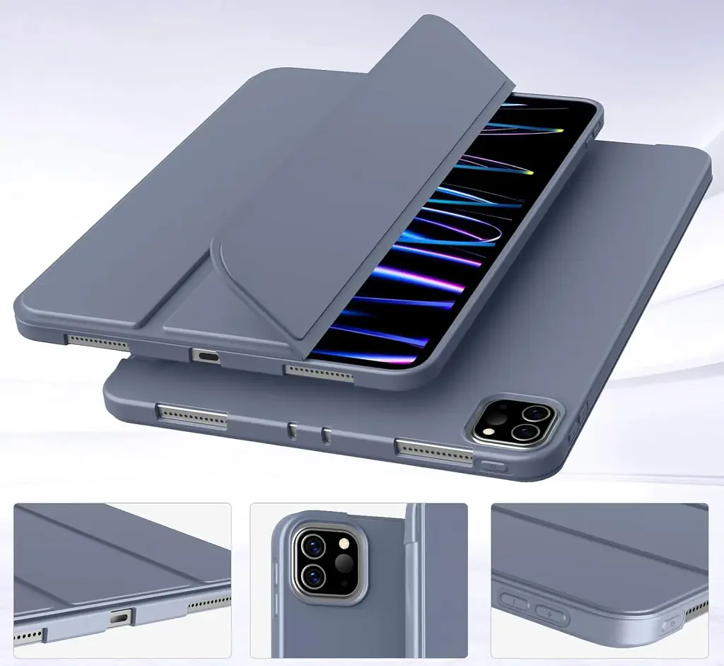 Чохол до планшета BeCover Tri Fold Soft TPU Silicone Apple iPad Pro 11" M4 2024 Purple (711749) - фото 3