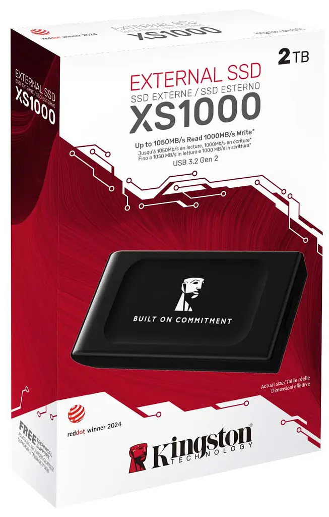 Портативний SSD Kingston 2TB USB 3.2 Gen 2 Type-C XS1000 R1050/W1000MB/s teh0014741 - фото 7