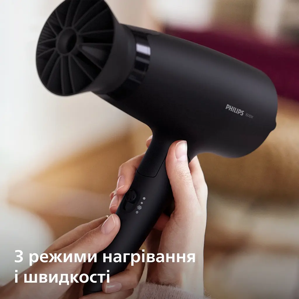 Фен Philips 3000 series черный (BHD308/10) - фото 4