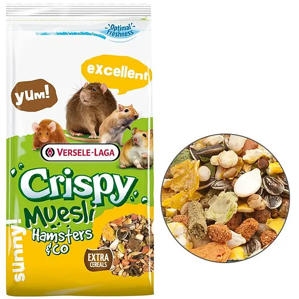 Корм для хом'яків, щурів, мишей Versele-Laga Crispy Muesli Hamster Верселе-Лага Кріспі мюслі 1 кг (617212)