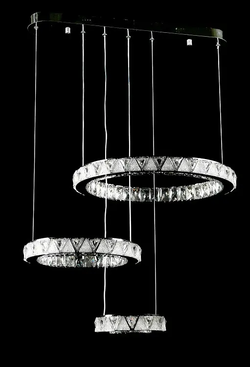 Світлодіодна люстра Splendid Ray L51007/50+35+20L/3 LED з кришталем, хром, 100 Вт, з пультом і димером - фото 5