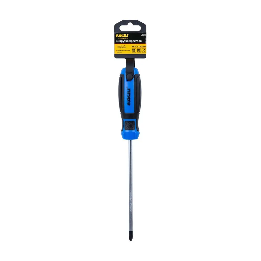 Викрутка Sigma Mega хрестова CrV PH 2 × 150 мм (4009431) - фото 4