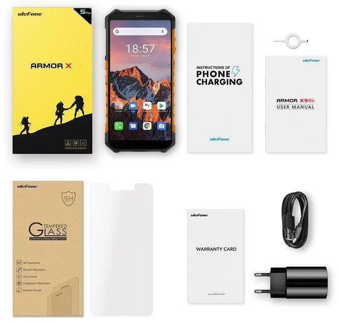 Защищенный смартфон Ulefone Armor X5 Pro 4/64 GB АКБ 5 000 мАч Orange - фото 8