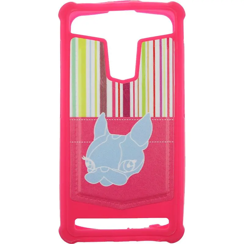 Чохол-накладка Toto Universal TPU case with image 5" Dog Pink