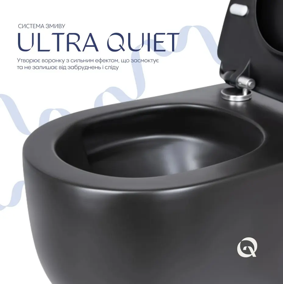 Унітаз підвісний Qtap Taurus Ultra Quiet, з сидінням Slim Duroplast/ Soft-close/ Quick Release QT2433084EUQMB - фото 4