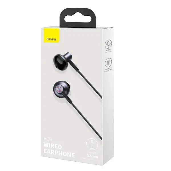 Дротові навушники Baseus Encok H19, 3.5mm, 1.2m (NGH19-03) black - фото 13