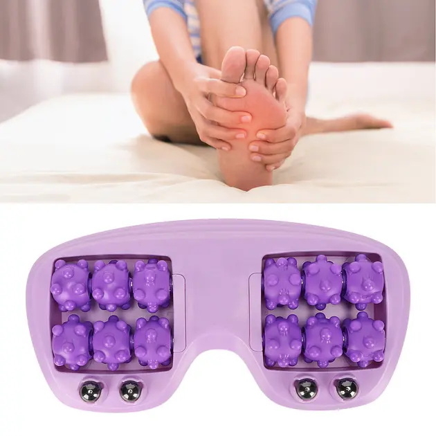 Портативний масажер для ніг Cat Claw Style Foot Massager з 12 роликами та 4 магнітними кульками - фото 2