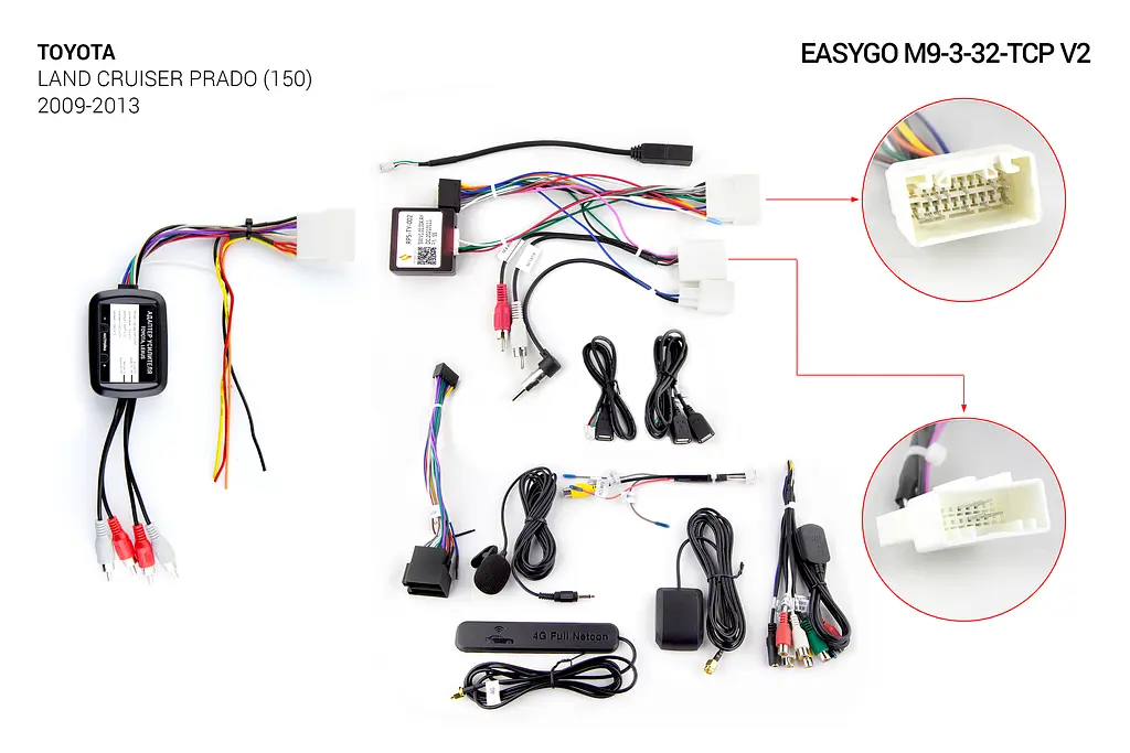Штатна автомагнітола EasyGo M9-3-32-TCP v2 Toyota Land Cruiser Prado (150) 2009-2013 - фото 5