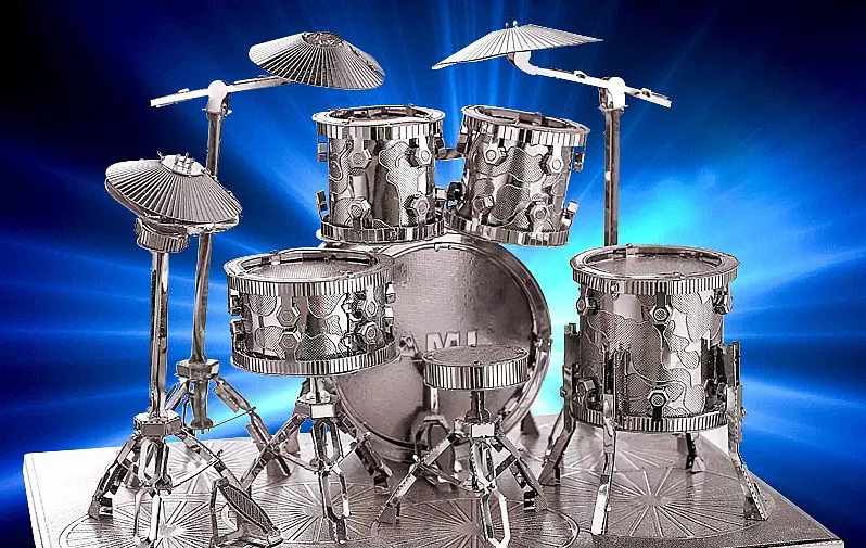 Колекційна модель PIECECOOL DRUM SET SILVER P032-S - фото 5