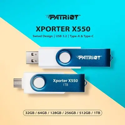USB флеш накопитель Patriot 64GB Xporter X550 USB 3.2/Type-C (PS64GX550AAD) - фото 5