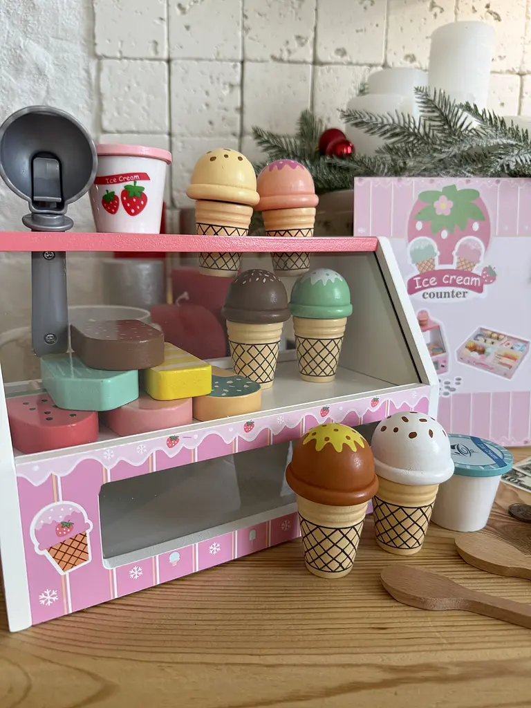 Деревянный набор мороженого Ice Cream Counter   - фото 7