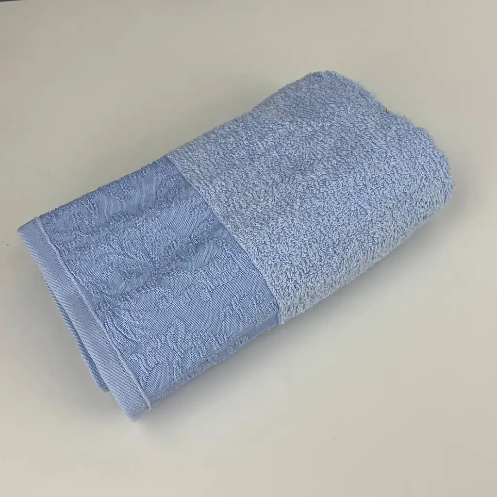Рушник для обличчя махровий Febo Vip Cotton Botan Туреччина 6398 блакитний 50х90 см - фото 4