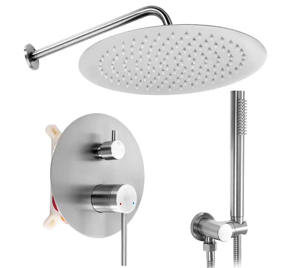 Душова система прихованого монтажу Rea Clif + BOX nikiel brushed REA-P5969