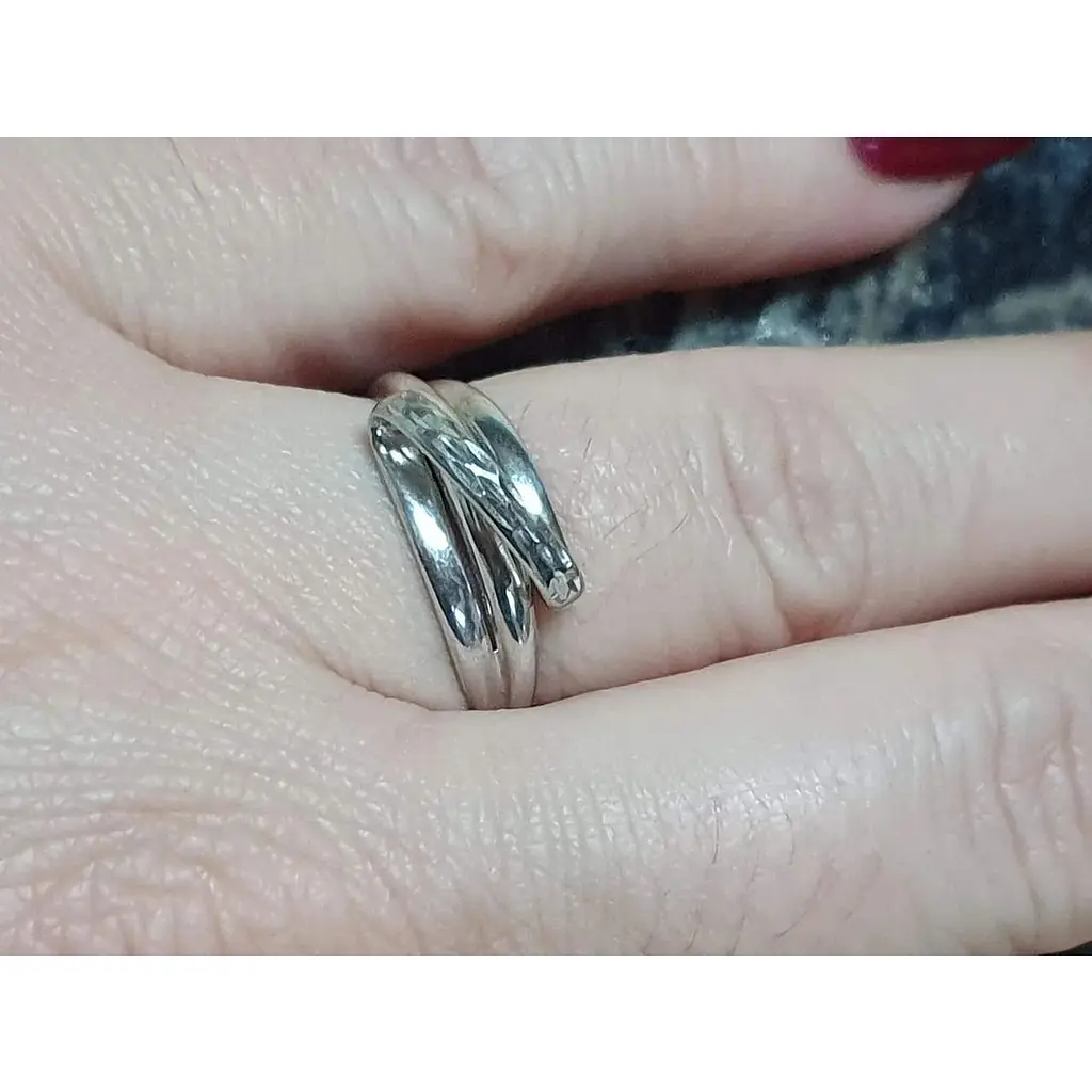 Срібне кільце Tango з алмазною гранню. Артикул 310175С 17,5 - фото 2