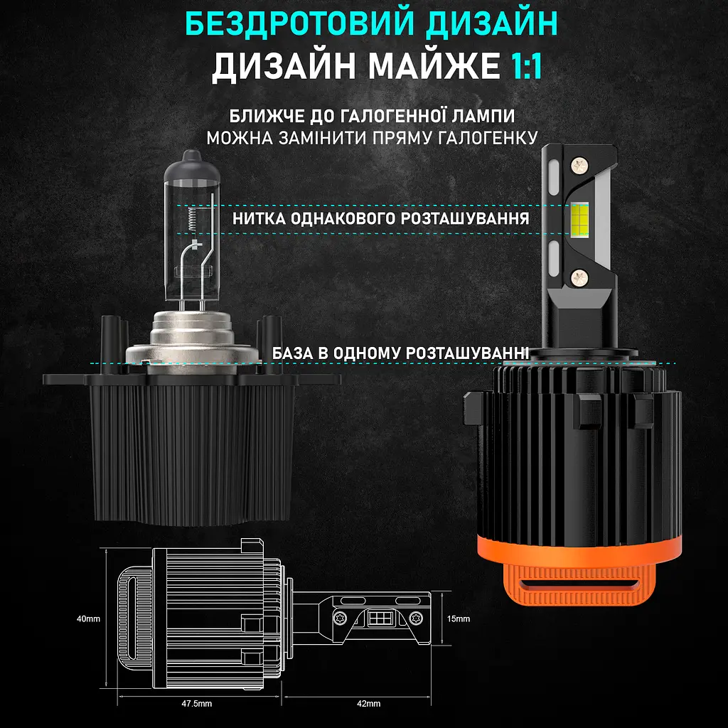 Комплект світлодіодних ламп Infolight S3 H7 VW v2 60W - фото 5